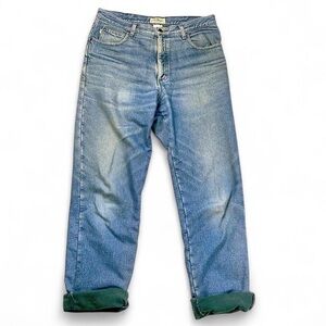 L.L.Bean Fleece Lined Jeans 35x34 Classic Fit Winter Denim
